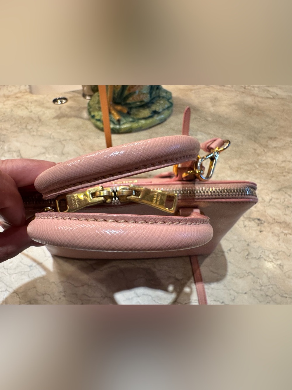 Prada Small Pink Promenade Bag, Gold Hardware - Picture 5 of 16